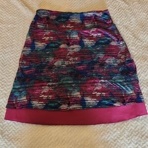 Multicolor Reversible Women's Printed A-Line Skirt